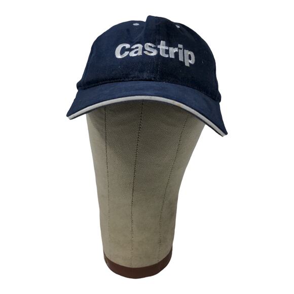 Castrip Steel Strapback Hat Blue Embroidered Logo OSFA 100% Cotton - Picture 1 of 10